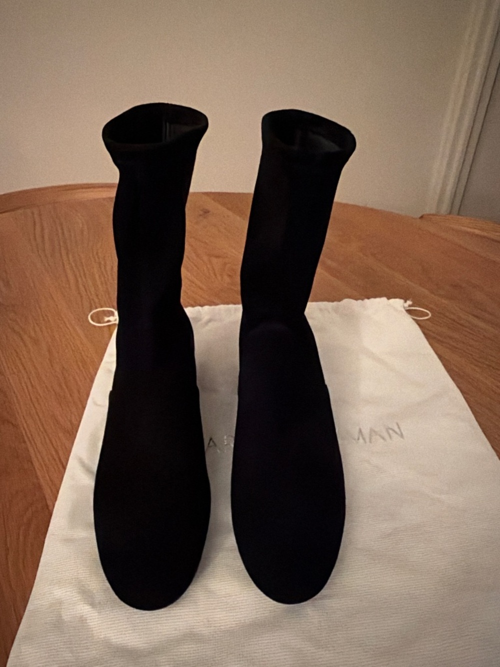 Stuart Weitzman Black Suede Booties 8.5 - NWOT